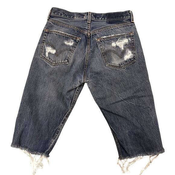 Levi's FURST OF A KIND Distressed Vintage Reworked Bermuda Shorts - Picture 11 of 11